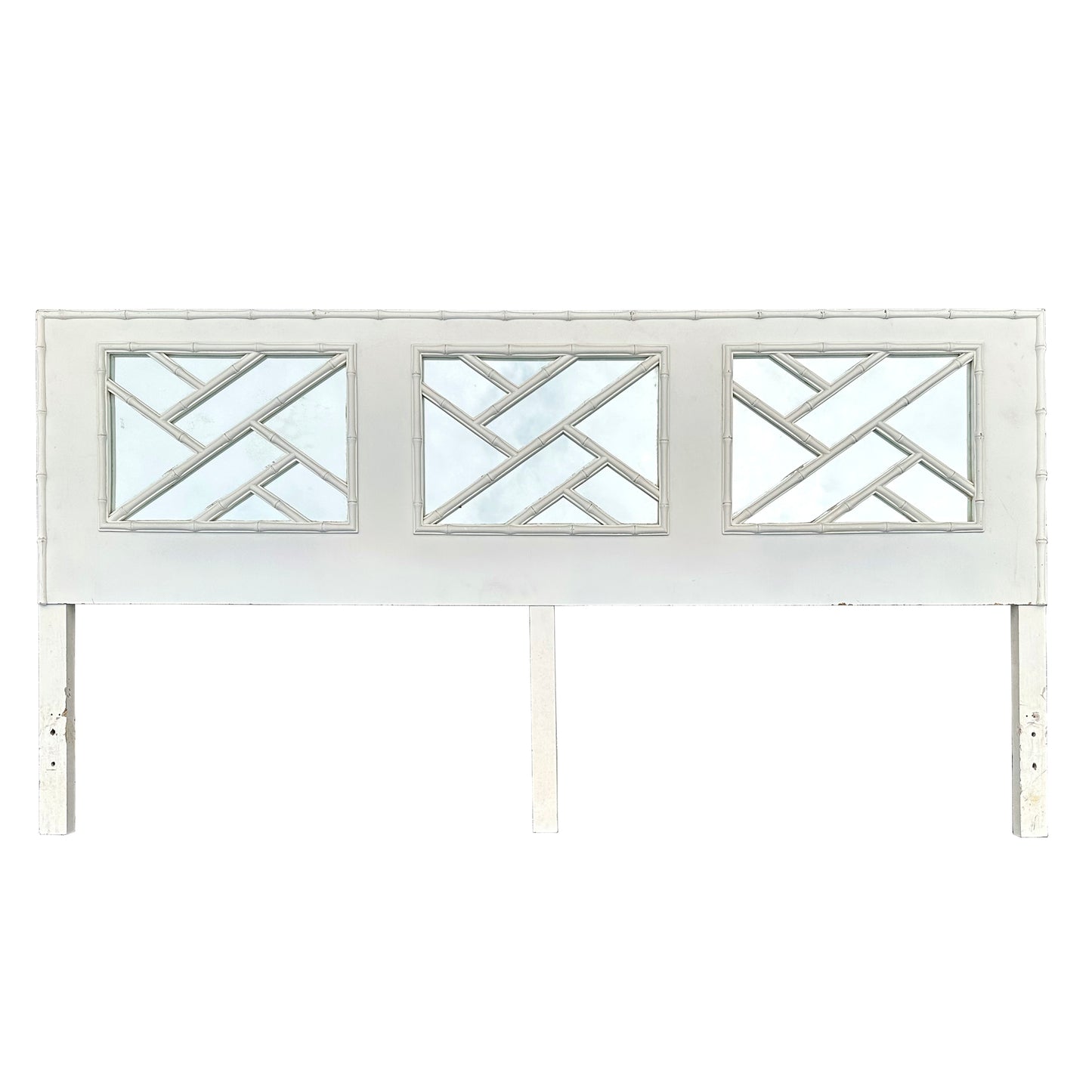 Omega Chippendale King Headboard Hollywood Regency Fretwork