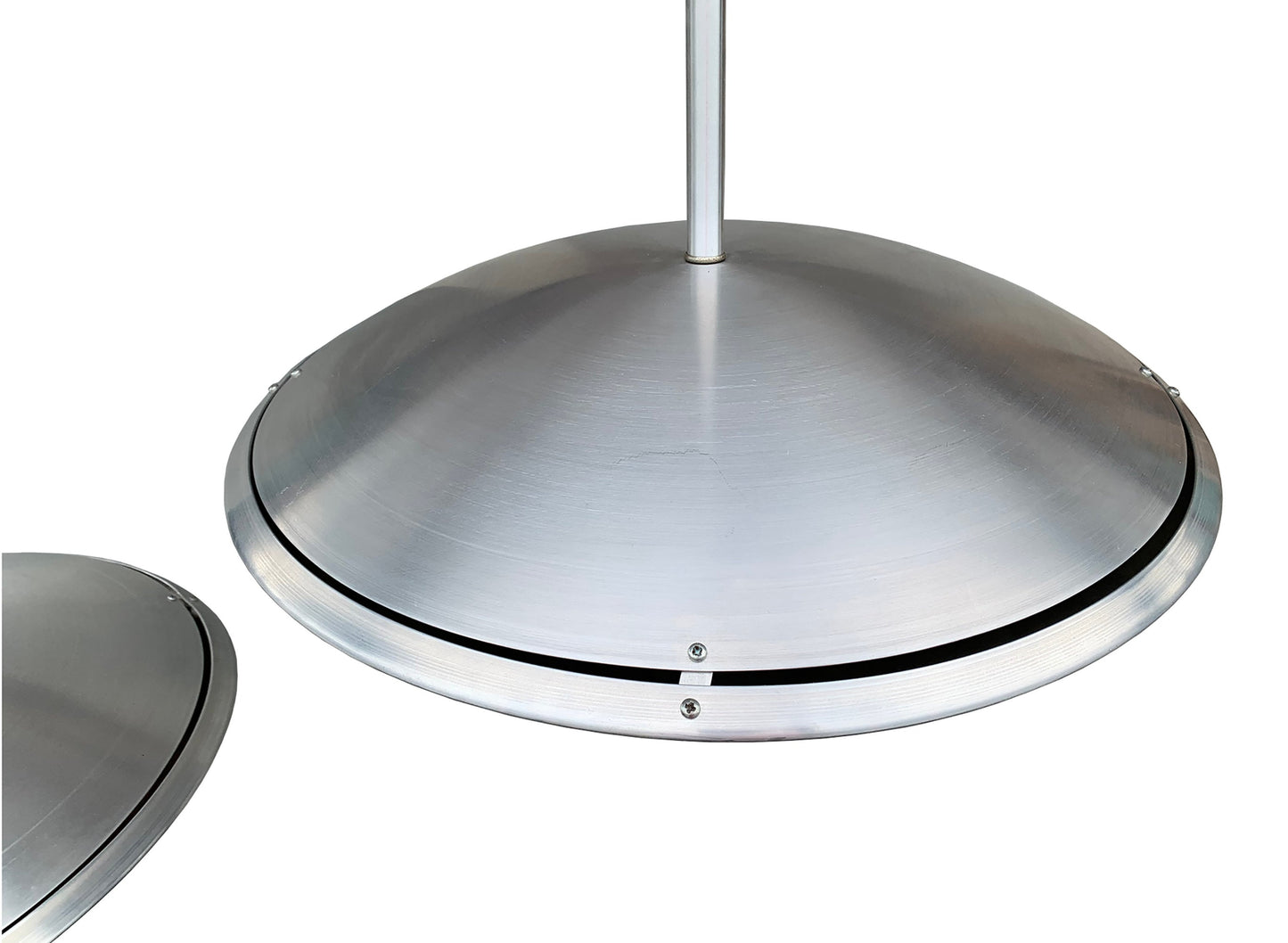 Pair of Aluminum Saucer Lamps Space Age Mid Century Modern