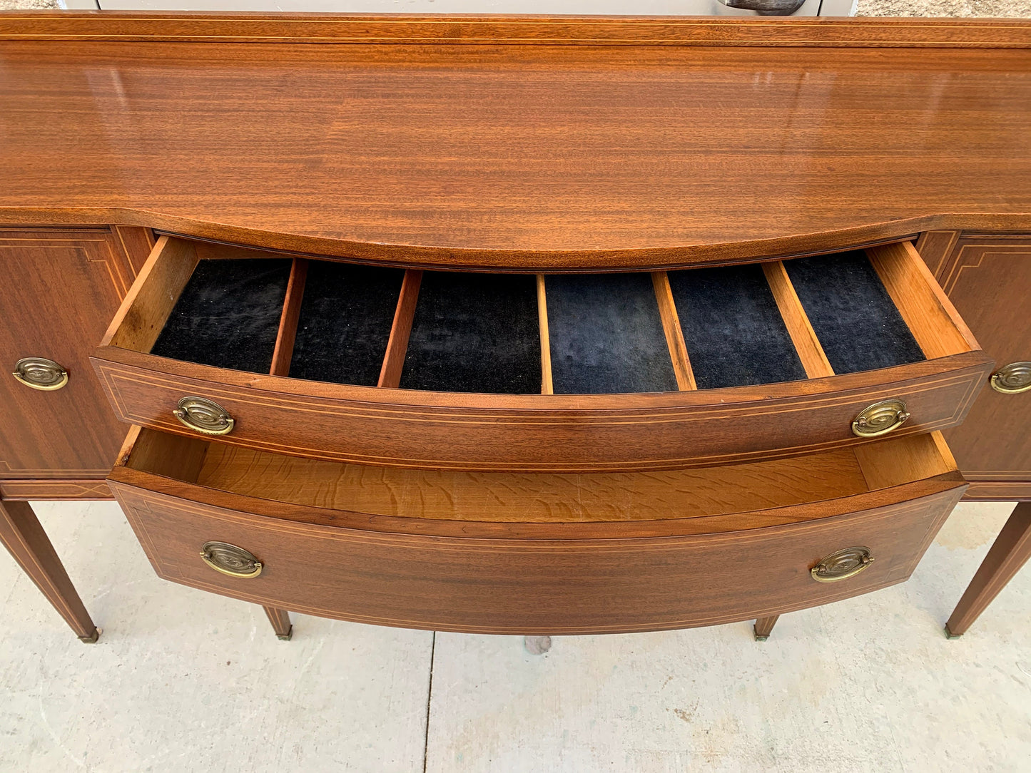 Antique Inlaid Mahogany Sideboard Sheraton Cabinet