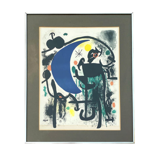 Joan Miro, 1893-1983 Lithograph Mid Century Modern Artwork
